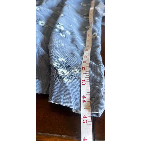 L.L.Bean Medium Corduroy Prairie Modest Floral CottageCore Button up midi Dress - Picture 9 of 10